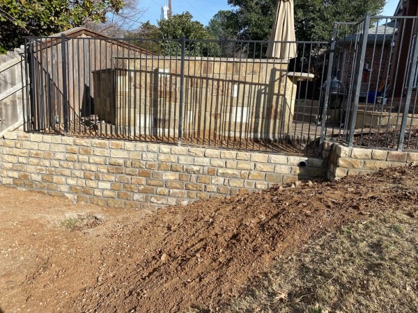 plano retaining wall replacement