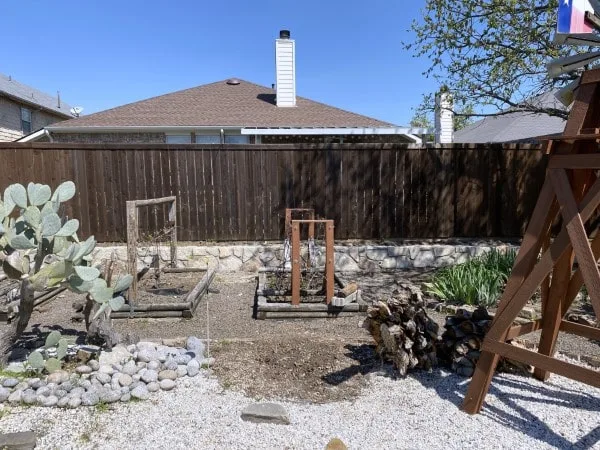 Replaced cross tie retaining wall with Milsap Stone in Grand Prairie 