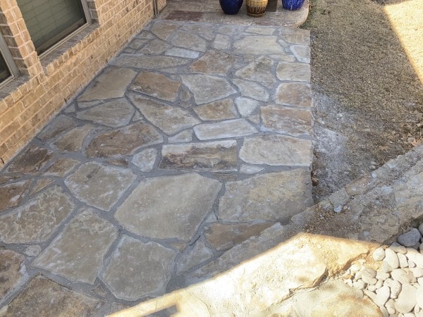 Stone Patio and Stair in Highland Village-min