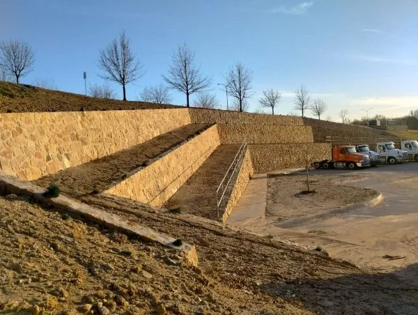 Rebuild Large Failed Stone Retaining Wall in Burleson (1) Rebuild Large Failed Stone Retaining Wall in Burleson (1)