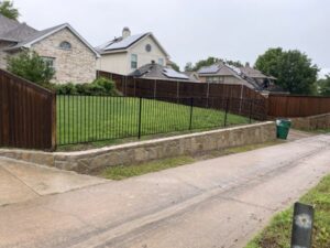 Crosstie Retaining Wall Replacement in McKinney Texas with Milsap Stone-min
