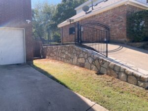 Railroad Tie Retaining Wall Replacement in Euless with Milsap Stone