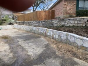 Replace Retaining wall with Milsap Stone in Arlington Texas-min