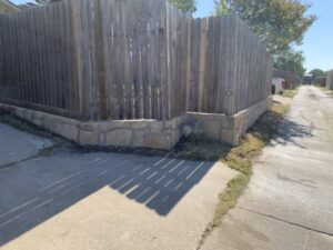 Replace Wood Crosstie Retaining wall in The Colony