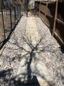 Stone Pation and Stair in Highland Village Texas-min