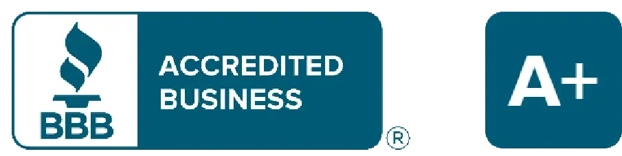 BBB Accredited Business badge with A+ rating for DFW retaining wall and pool removal contractor Fort Worth TX