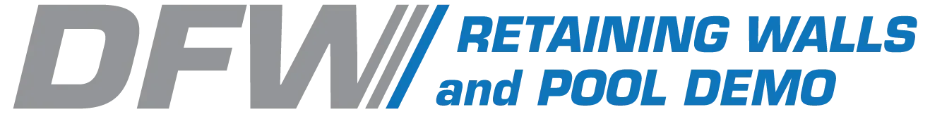 DFW Retaining Walls and Pool Demo logo — Fort Worth TX retaining wall and pool removal specialist