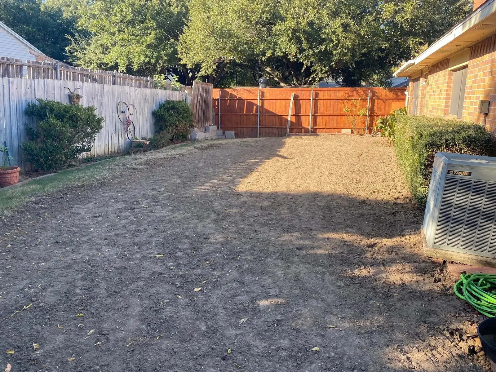 In-ground pool before removal in Flower Mound, TX